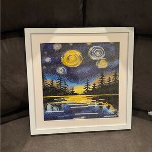 Van Gogh Inspired Night Sky Fiber Art